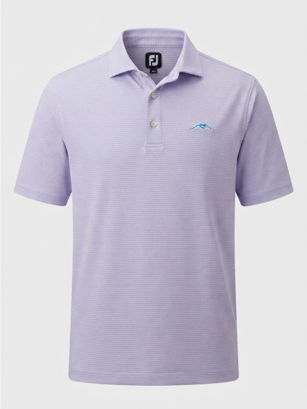 FootJoy Golf Polo Shirt Mens Short Sleeve Striped Purple Lavender Performance L